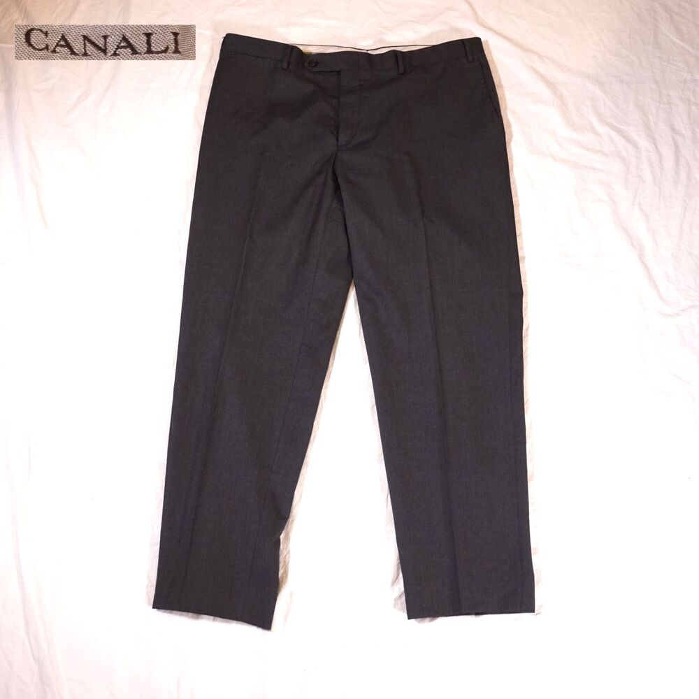 Canali Dress Pants Dark Grey Waist 38